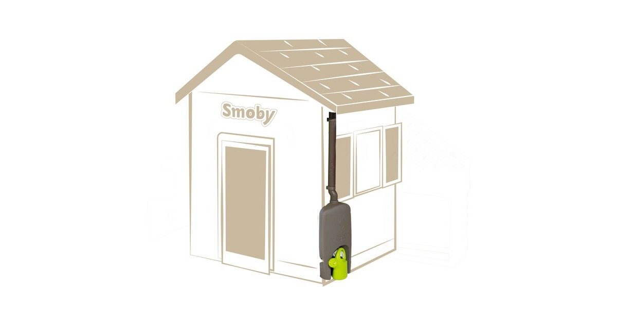 Smoby Regenfass mit Gießkanne, Gartenspielgerät(grau/grün)