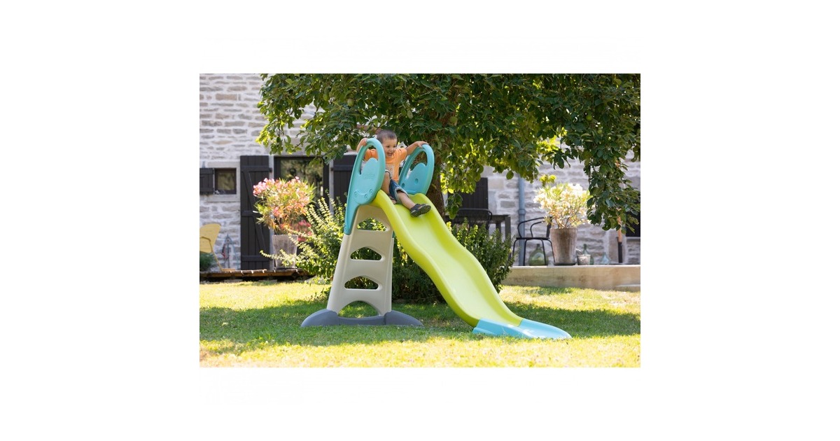 Smoby Rutsche XL Doppel-Wellen, Gartenspielgerät(hellgrün/hellblau)