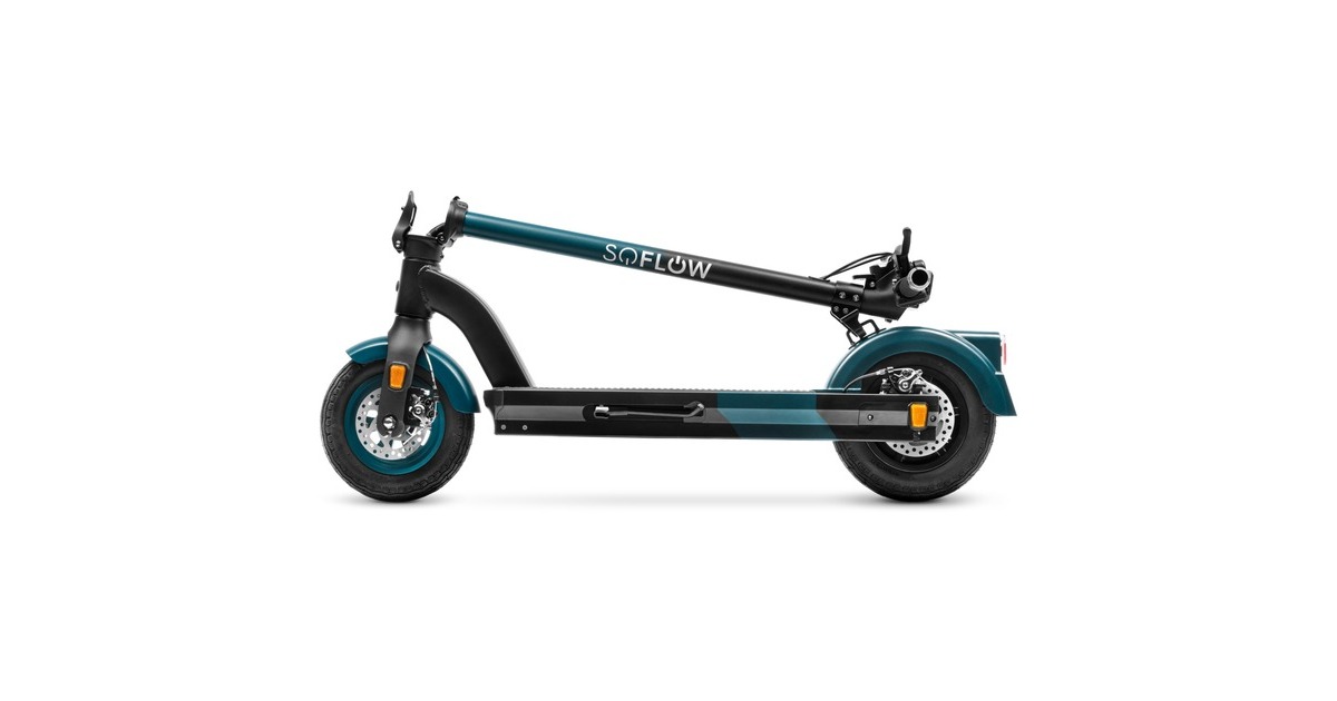 SoFlow SO4 Pro Gen 2, E-Scooter(schwarz/türkis, Max. Geschwindigkeit: 20 km/h, StVZO-konform, Outlet)
