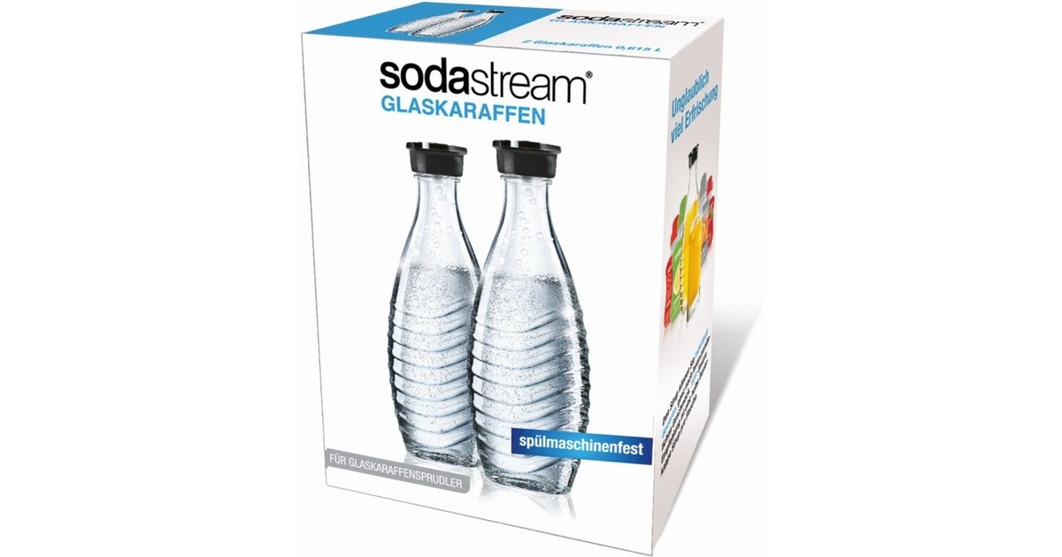 SodaStream Glaskaraffe Duopack, Kanne(transparent/schwarz, für Penguin- und Crystal-Sprudler) SodaStream Glaskaraffe Duopack, Kanne(transparent/schwarz, für Penguin- und Crystal-Sprudler)