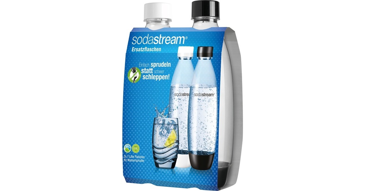 SodaStream PET-Flasche Fuse 1 Liter Duopack, Trinkflasche(transparent/schwarz, 1x weiß, 1x schwarz) SodaStream PET-Flasche Fuse 1 Liter Duopack, Trinkflasche(transparent/schwarz, 1x weiß, 1x schwarz)