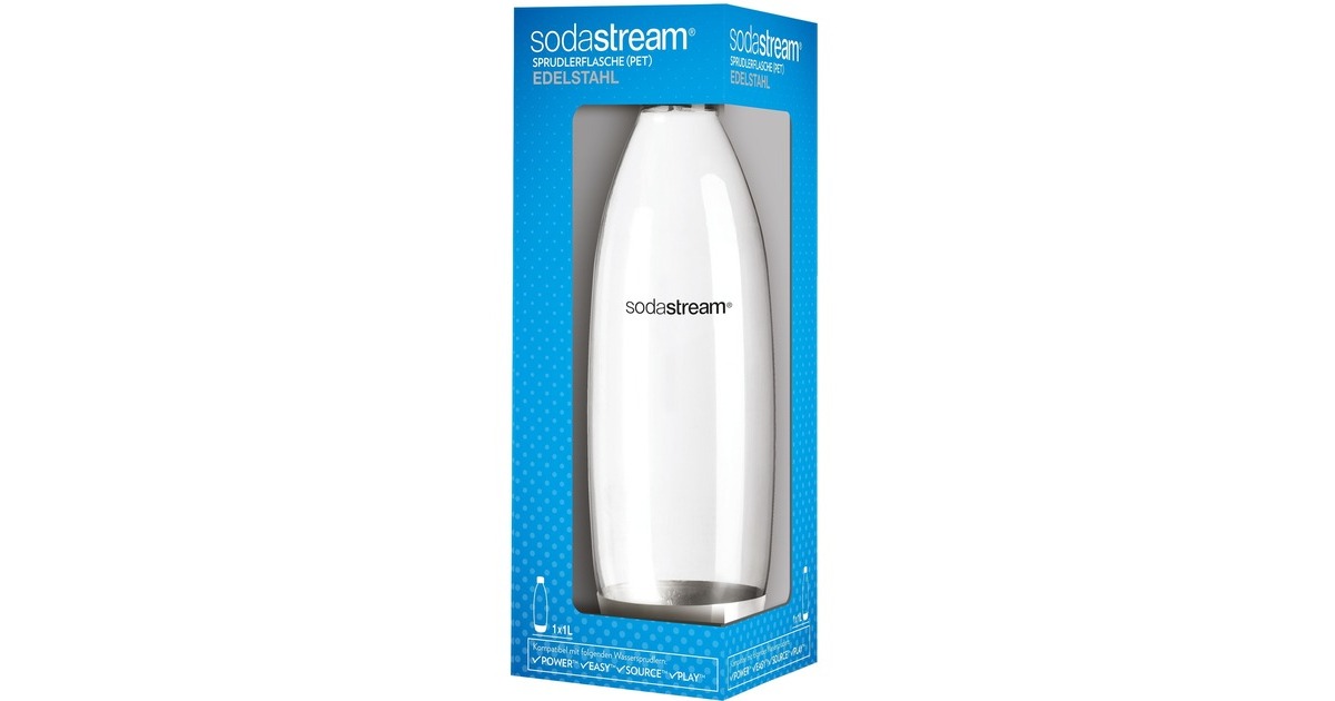 SodaStream PET-Flasche Fuse 1 Liter, mit Edelstahl, Trinkflasche(transparent/edelstahl) SodaStream PET-Flasche Fuse 1 Liter, mit Edelstahl, Trinkflasche(transparent/edelstahl)