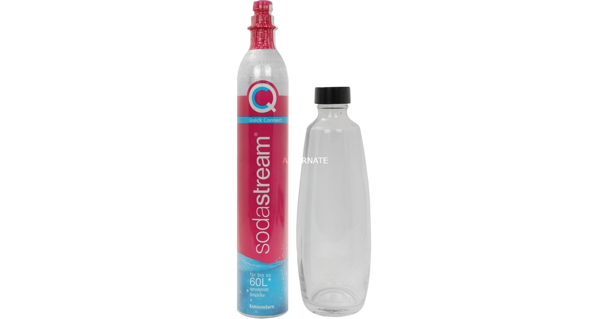 SodaStream Quick Connect CO₂-Reservezylinder +1 Glaskaraffe, für Wassersprudler(pink, mit Quick-Connect Verschluss) SodaStream Quick Connect CO₂-Reservezylinder +1 Glaskaraffe, für Wassersprudler(pink, mit Quick-Connect Verschluss)