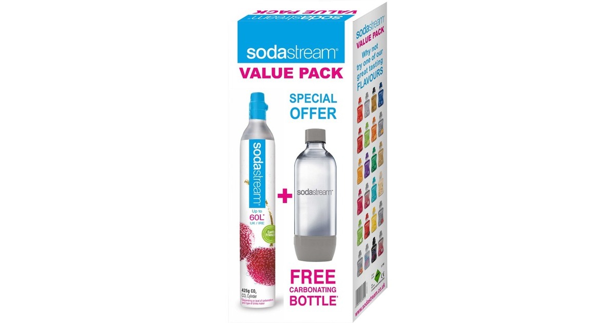 SodaStream Reserve CO₂-Zylinder 60L+ PET-Flasche 1L, für Wassersprudler(mit Schraubsystem) SodaStream Reserve CO₂-Zylinder 60L+ PET-Flasche 1L, für Wassersprudler(mit Schraubsystem)