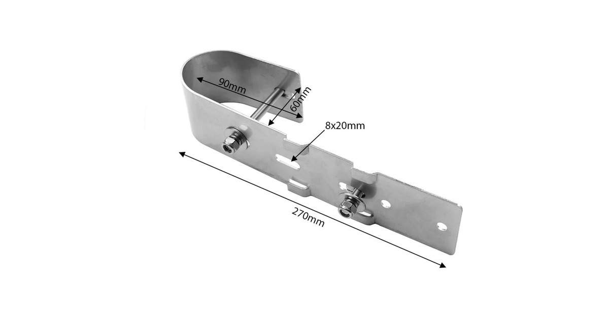 Solarmodulhalterung für Balkongeländer, 30-35mm Rahmenhöhe(aluminium, 0% MWST, für Solarmodule bis max. 180cm Länge)