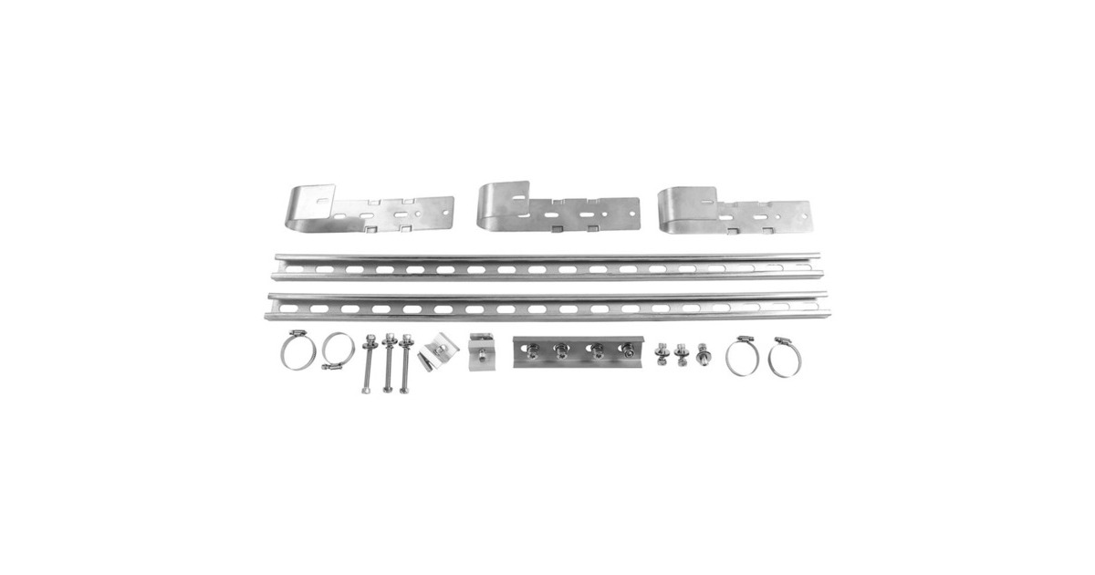Solarmodulhalterung für Balkongeländer, 30-35mm Rahmenhöhe(aluminium, 0% MWST, für Solarmodule bis max. 180cm Länge)