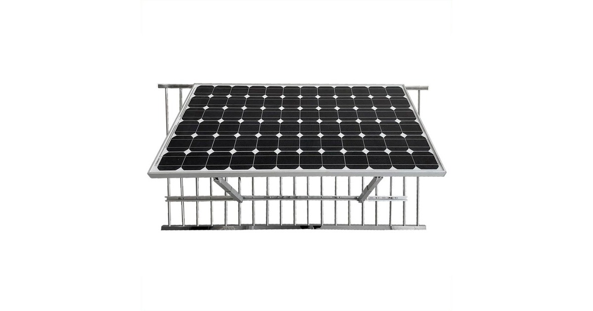 Solarmodulhalterung für Balkongeländer, 30-35mm Rahmenhöhe, Neigung verstellbar(aluminium, 0% MWST, für Solarmodule bis max. 180cm Länge)