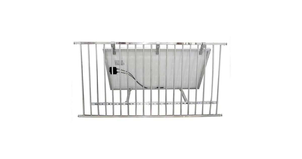 Solarmodulhalterung für Balkongeländer, 30-35mm Rahmenhöhe, Neigung verstellbar(aluminium, 0% MWST, für Solarmodule bis max. 180cm Länge)