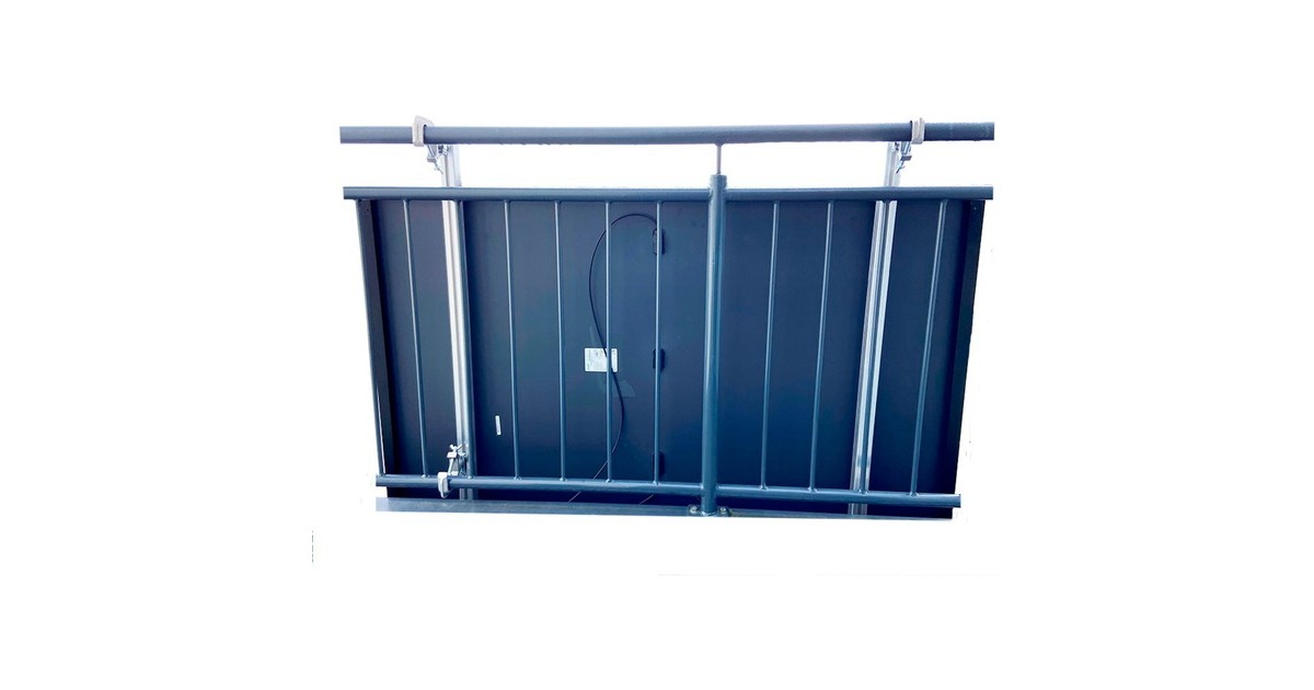 Solarmodulhalterung für Balkongeländer, 35mm Rahmenhöhe(aluminium, 0% MWST, für Solarmodule bis max. 120cm Breite)