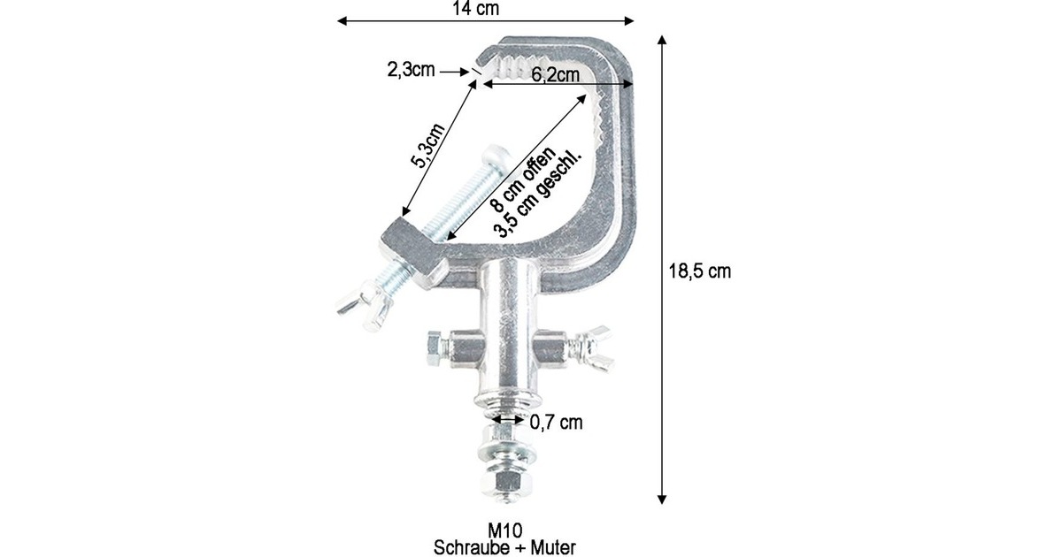 Solarmodulhalterung für Balkongeländer, 35mm Rahmenhöhe(aluminium, 0% MWST, für Solarmodule bis max. 120cm Breite)