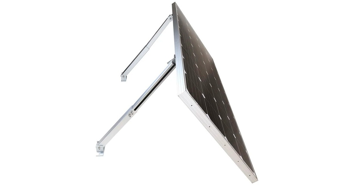 Solarmodulträger Flachdachmontage, neigungsverstellbar 10° - 60°, Halterung(aluminium, 0% MWST, für Module von 100 Watt bis max. 430 Watt)