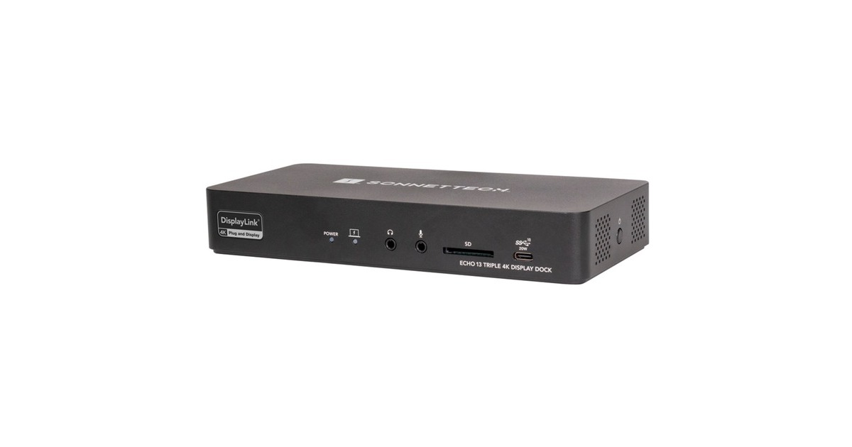 Sonnet Echo 13 Triple 4K Display Dock, Dockingstation(schwarz)