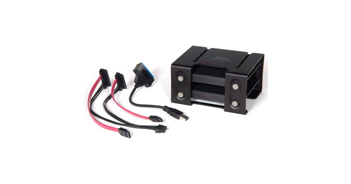Sonnet Fusion Flex J3i für 2019 Mac Pro, Laufwerkstrays(schwarz, 3-Drive Mounting System)