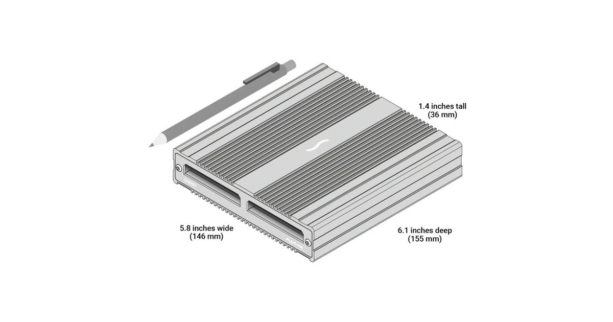 Sonnet SF3 Series - AJA PAK Media Pro Card Reader, Kartenleser(schwarz, Thunderbolt 3)