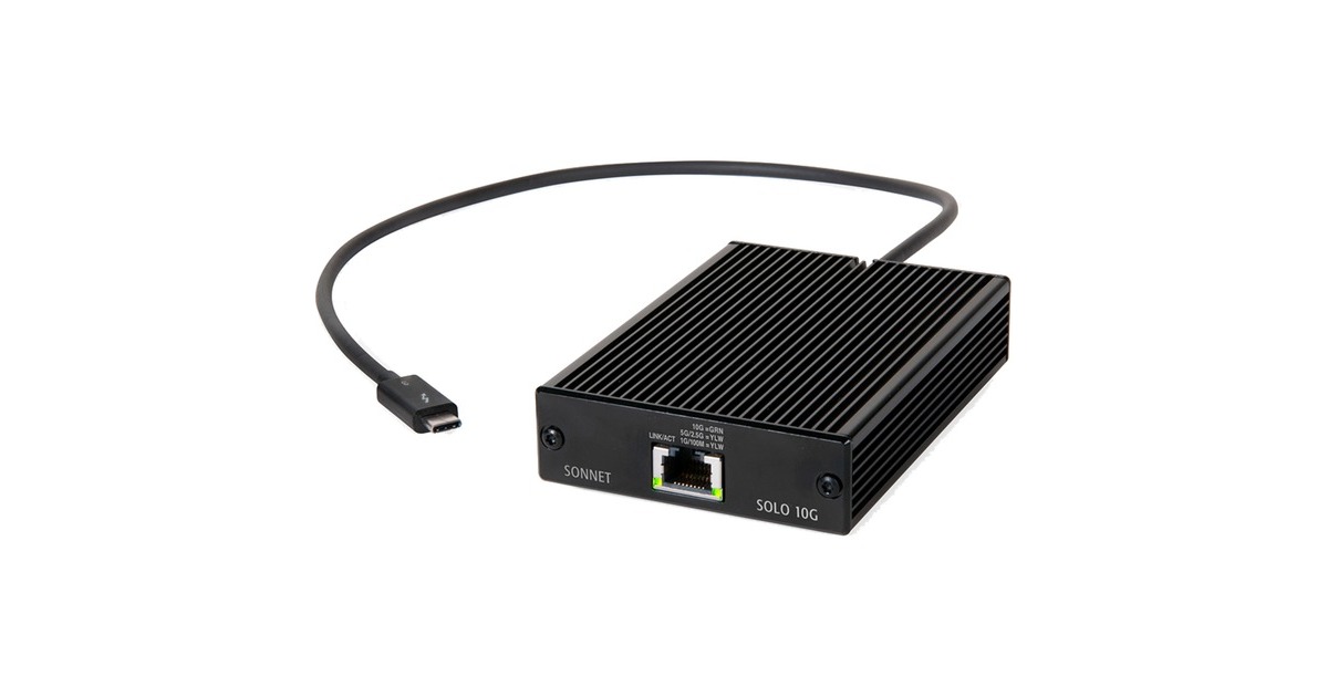 Sonnet Solo 10G TB3 zu 10GB Base-T, LAN-Adapter
