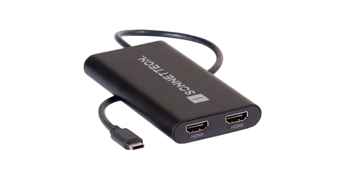 Sonnet USB-C to Dual 4K 60Hz HDMI Adapter, Dockingstation(USB-C, 2x HDMI)