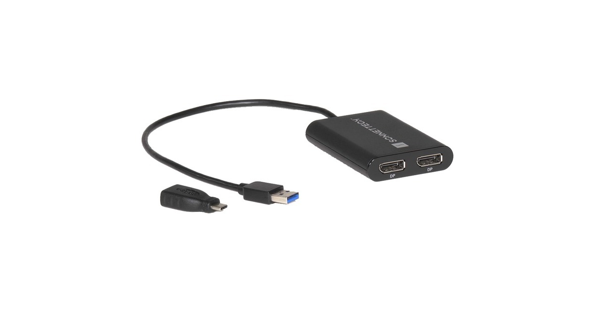 Dual 4K DisplayPort(schwarz, 30cm, für M1 und M2 Macs)