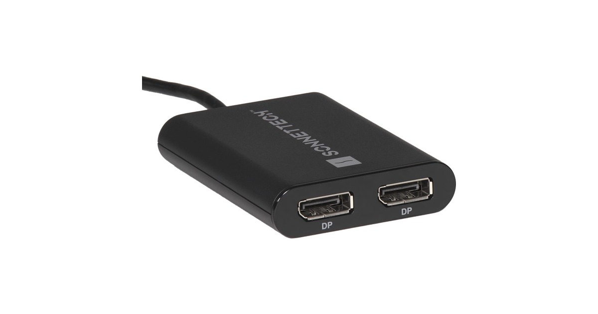 Dual 4K DisplayPort(schwarz, 30cm, für M1 und M2 Macs)
