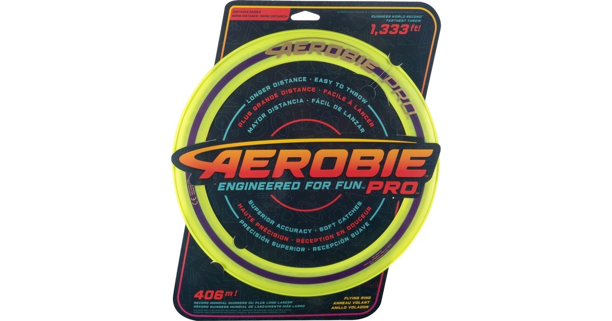 Spin Master Aerobie Pro Flying Ring, Geschicklichkeitsspiel(gelb)