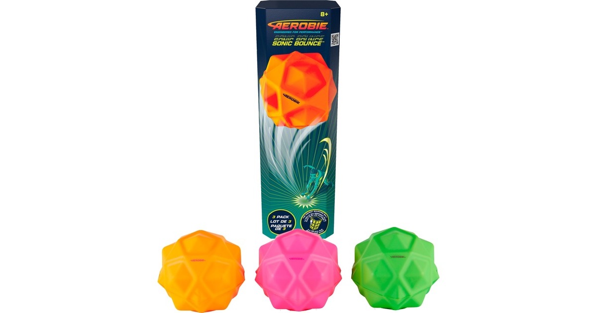 Spin Master Aerobie Sonic Bounce Ball 3er Pack, Gartenspielgerät
