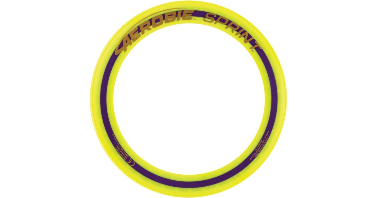 Spin Master Aerobie Sprint Flying Ring, Geschicklichkeitsspiel(gelb, 25,4 cm Durchmesser)