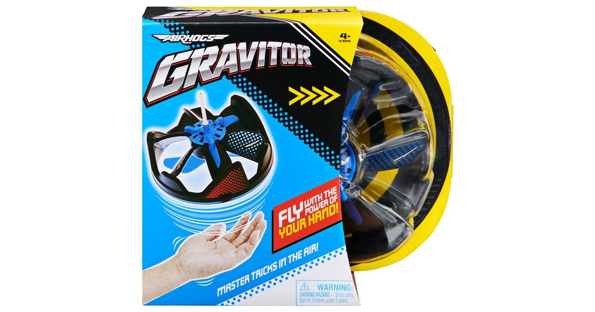 Spin Master Air Hogs Gravitor mit Trickstab, Spielfigur(per USB wiederaufladbares Flugspielzeug)