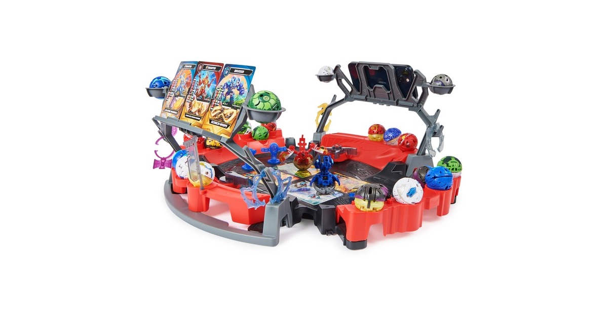 Spin Master Bakugan 2023 Battle Arena mit Special Attack Dragonoid, Geschicklichkeitsspiel(mit Actionfigur und Sammelkarten)