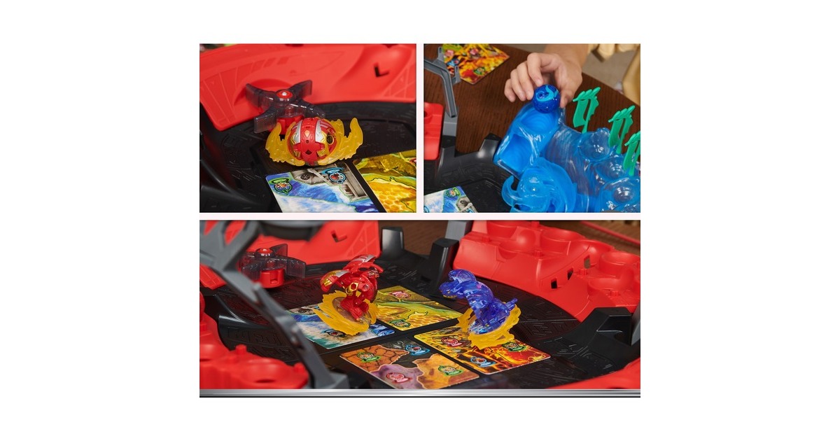 Spin Master Bakugan 2023 Battle Arena mit Special Attack Dragonoid, Geschicklichkeitsspiel(mit Actionfigur und Sammelkarten)