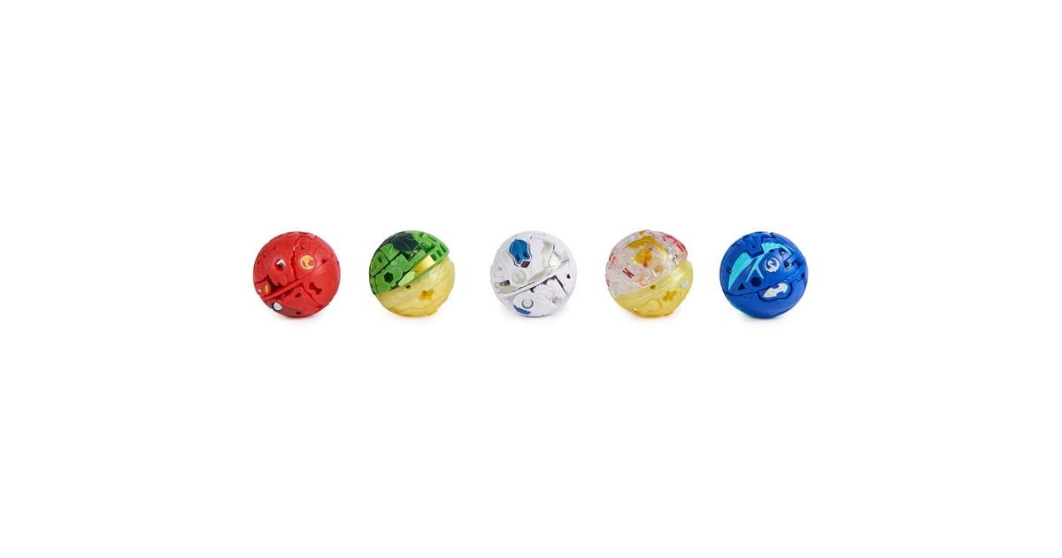 Spin Master Bakugan 2023 Battle Pack mit 5 Bällen, Geschicklichkeitsspiel(mit 2 Special Attack Bruiser & Diamond Dragonoid und drei Core Balls)