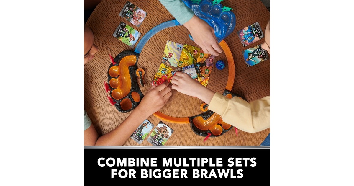 Spin Master Bakugan 2023 Training Set mit Core Ball Octogan vom Wasser-Clan, Geschicklichkeitsspiel(Trainingslandschaft mit individuell zusammenstellbarer Actionfigur und Sammelkarten)