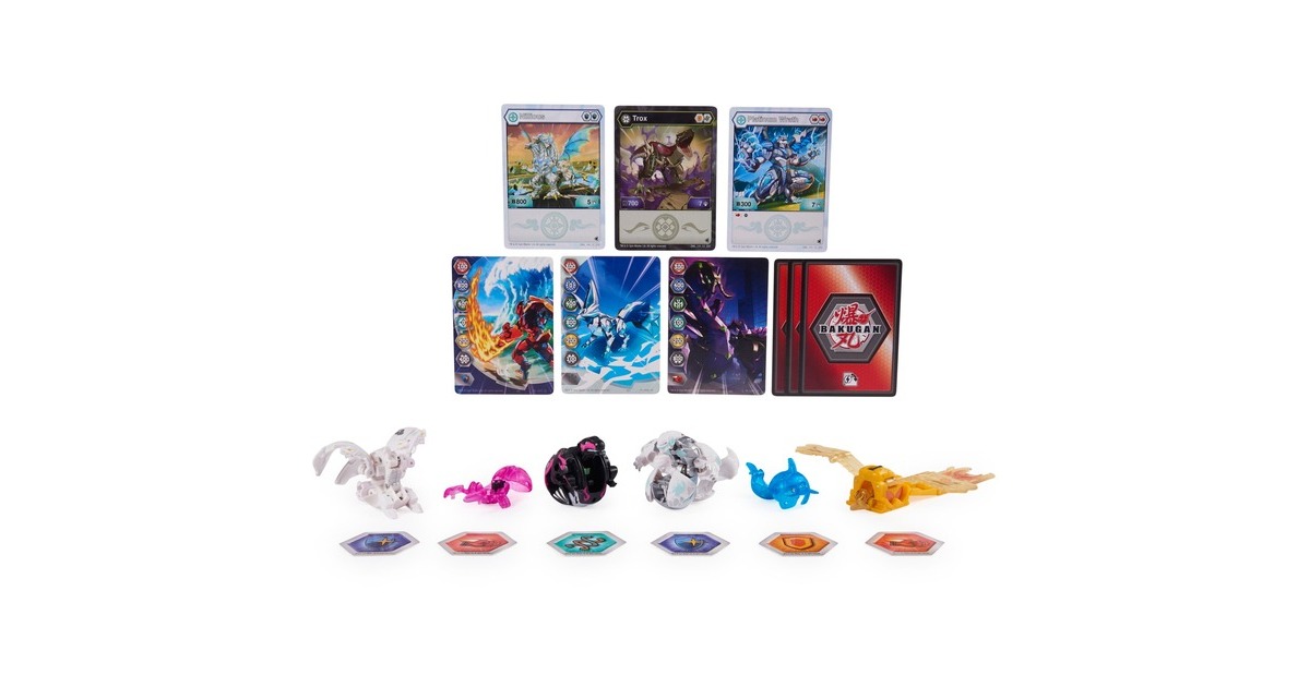Spin Master Bakugan Evolutions Battle Strike 6er-Pack, Geschicklichkeitsspiel(mit 3 Bakugan-Bällen, zwei Nanogan und einem Geogan)