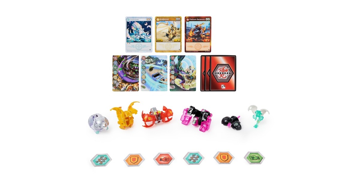 Spin Master Bakugan Evolutions Battle Strike 6er-Pack, Geschicklichkeitsspiel(mit 3 Bakugan-Bällen, zwei Nanogan und einem Geogan)