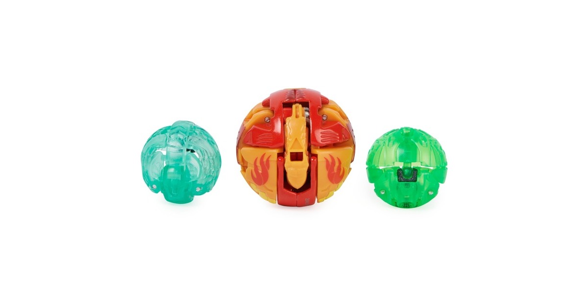 Spin Master Bakugan Evolutions Power Up 3er-Pack, Geschicklichkeitsspiel( mit 1 Platinum Bakugan (Pyrus Wrath) und 2 Nanogan (Ventus Clutch, Haos Echo))