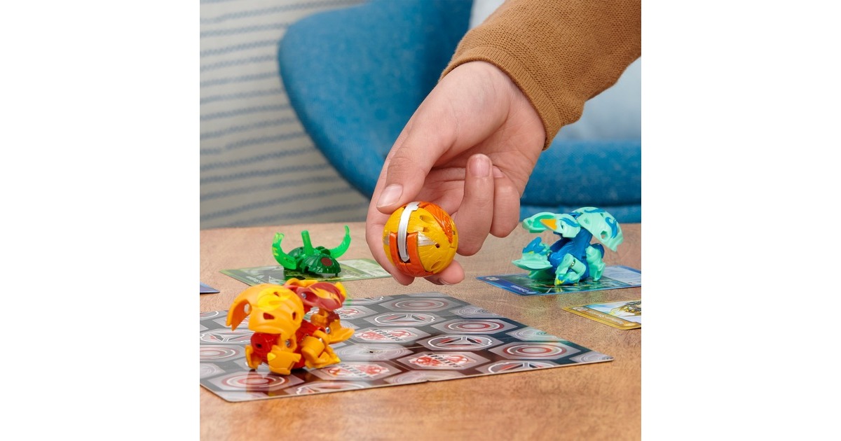 Spin Master Bakugan Evolutions Power Up 3er-Pack, Geschicklichkeitsspiel( mit 1 Platinum Bakugan (Pyrus Wrath) und 2 Nanogan (Ventus Clutch, Haos Echo))