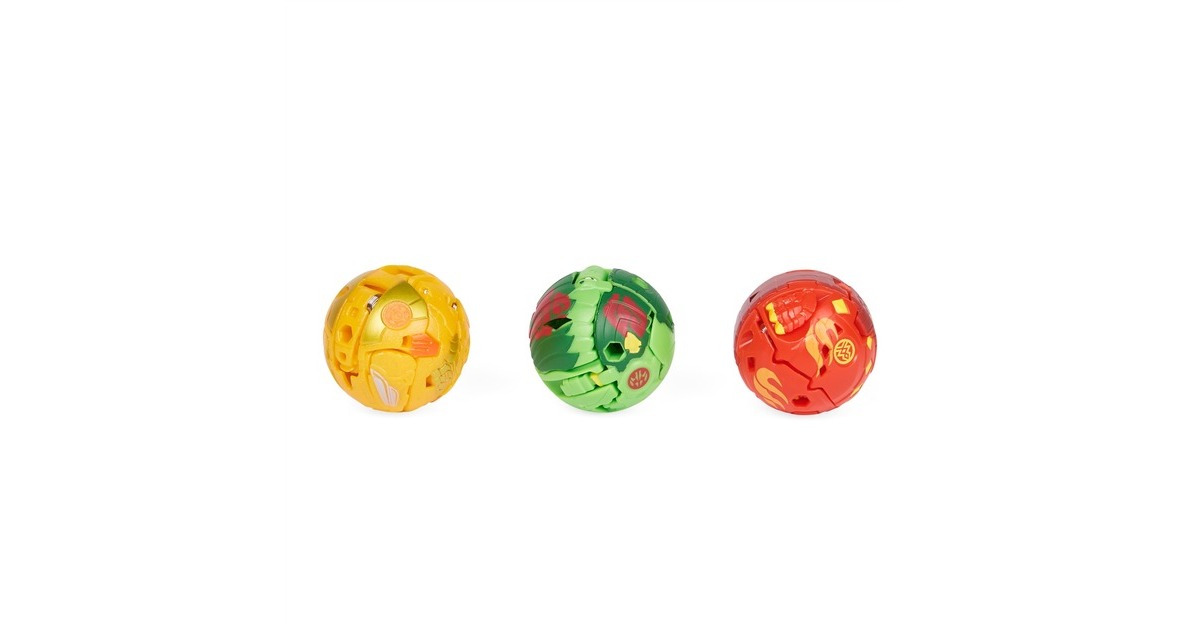 Spin Master Bakugan Evolutions Starter Pack mit 3 Bakugan, Geschicklichkeitsspiel(Ultra Pyrus Serpillious, Basic Ventus Hydorous, Basic Aurelus Pegatrix)