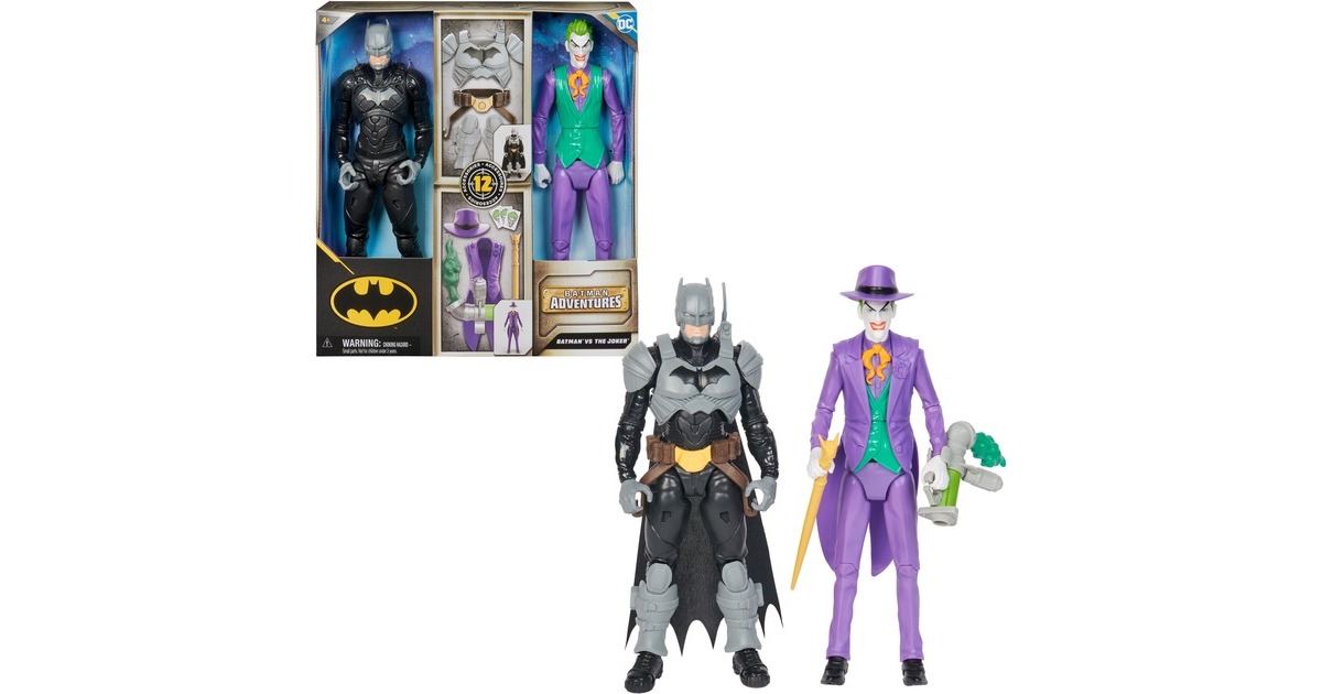 Spin Master Batman Adventures - Batman vs The Joker, Spielfigur(2er Set, 30 cm)