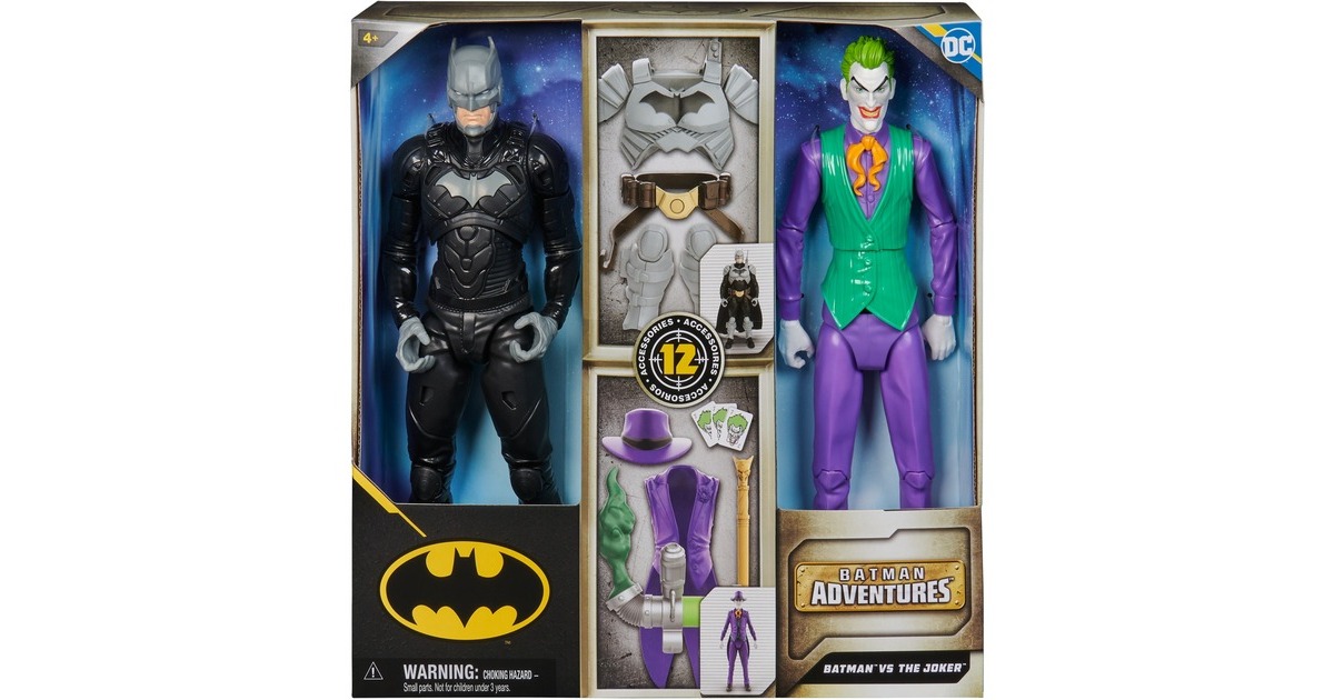 Spin Master Batman Adventures - Batman vs The Joker, Spielfigur(2er Set, 30 cm)