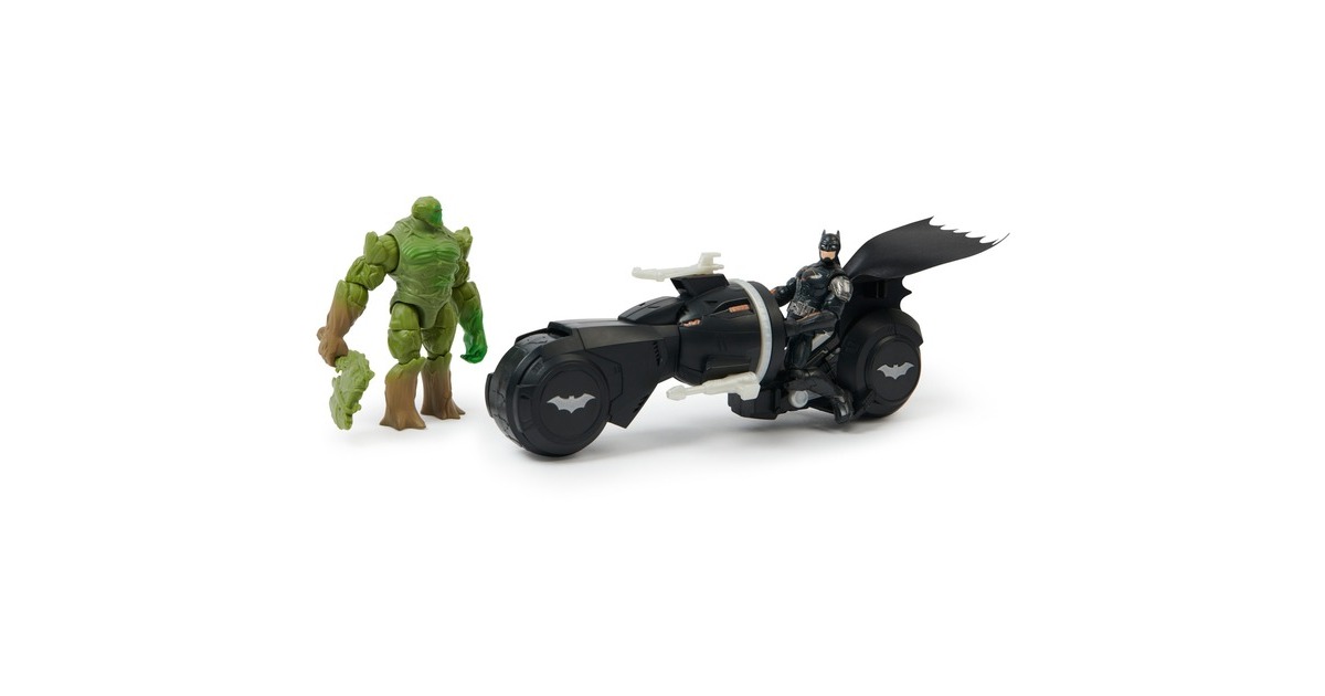 Spin Master Batman Amory Attack Batcycle, Spielfahrzeug(mit Actionfiguren von Batman und Swamp Thing)