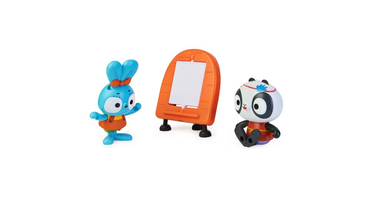 Spin Master Brave Bunnies - Malen mit Boo Hase und Panda, Spielfigur(mit 2 Actionfiguren und 1 Leinwand als Zubehör, Spielzeug für Kinder ab 3 Jahren, Basic Figuren Set)