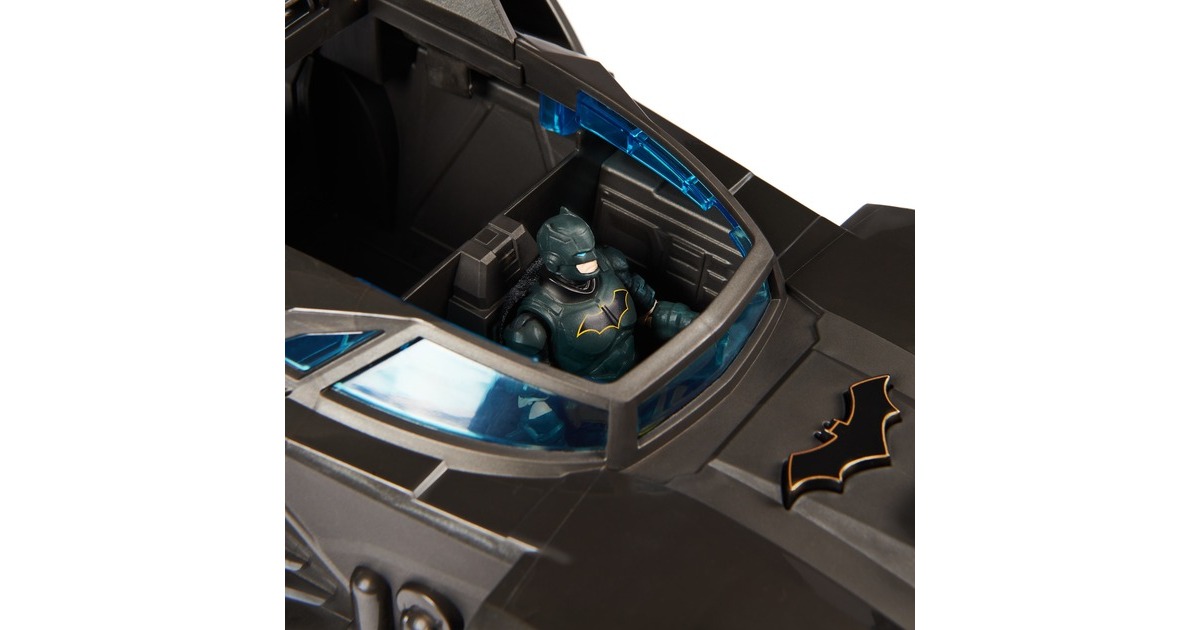Spin Master DC Comics Batman - Offroad Batmobile mit Fanghaken-Katapult, Spielfahrzeug(schwarz)