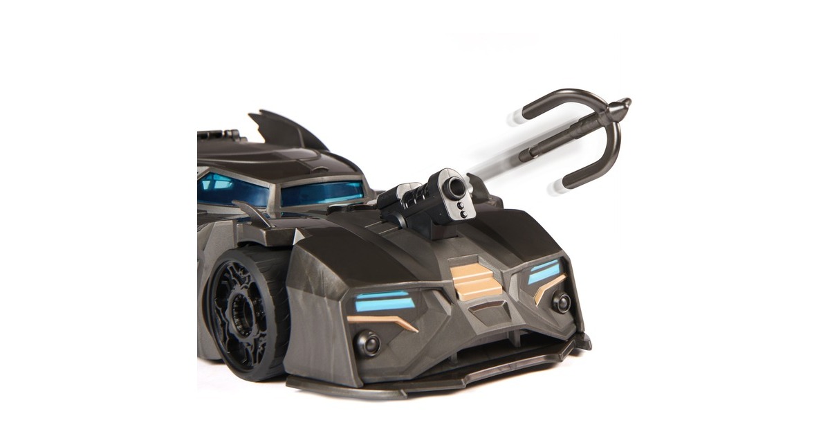 Spin Master DC Comics Batman - Offroad Batmobile mit Fanghaken-Katapult, Spielfahrzeug(schwarz)