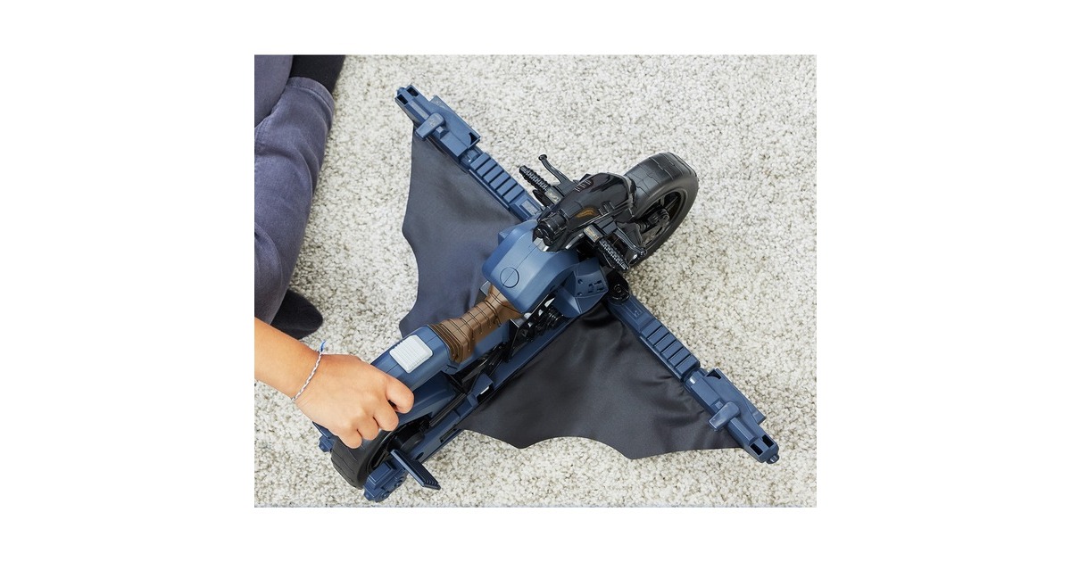 Spin Master DC Comics Batman- Batman Adventures 2-in-1 Batcyle, Spielfahrzeug(schwarz)