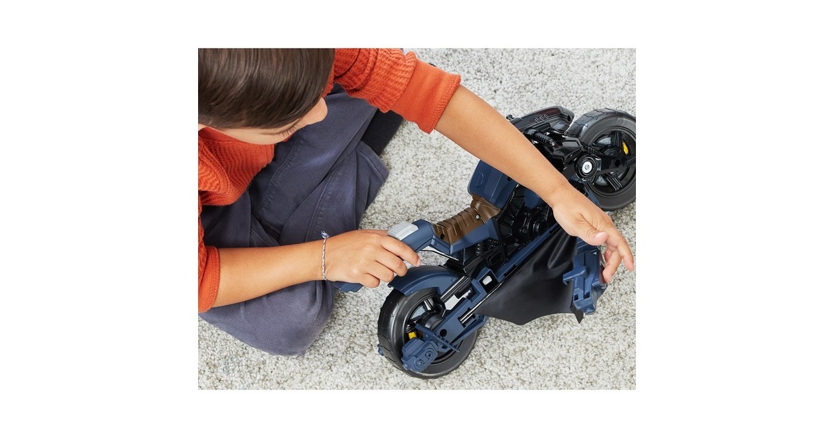 Spin Master DC Comics Batman- Batman Adventures 2-in-1 Batcyle, Spielfahrzeug(schwarz)