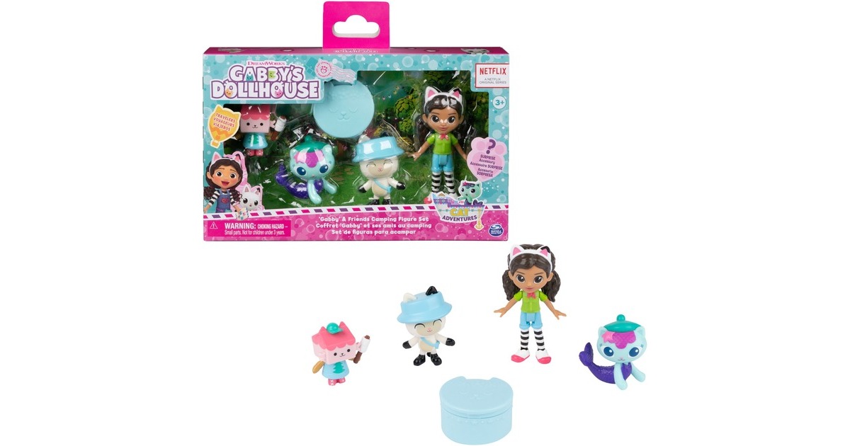 Spin Master DreamWorks Gabby's Dollhouse Cat Adventures - Camping Figuren Set, Spielfigur