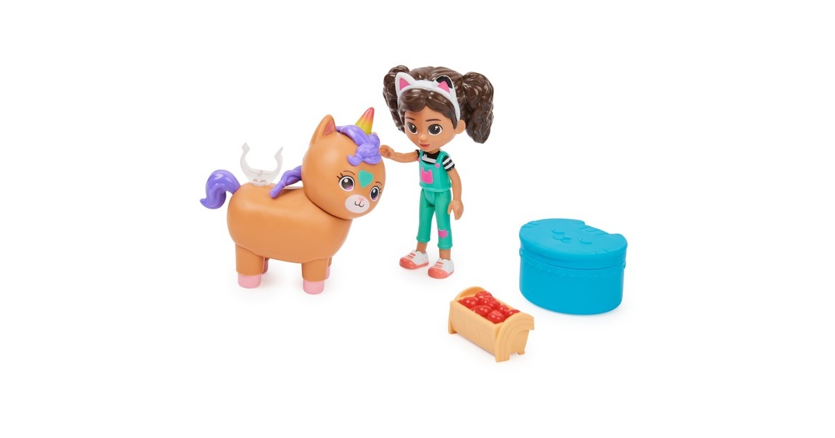 Spin Master DreamWorks Gabby's Dollhouse Cat Adventures - Cat-tivity Set Kittycorn Pferd, Spielfigur