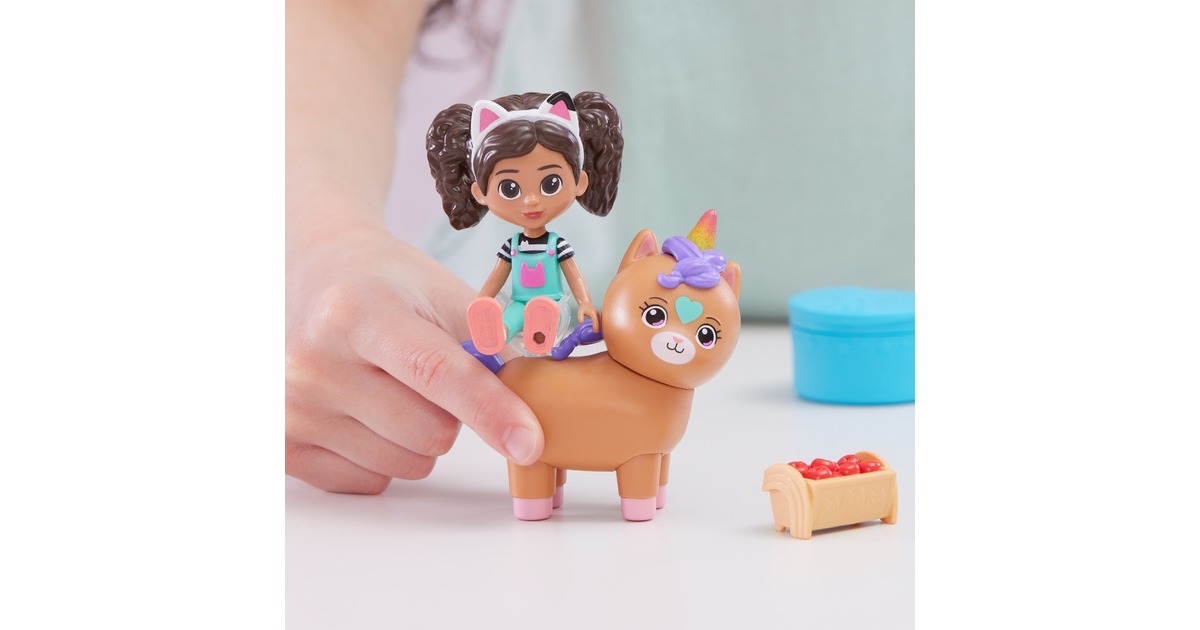 Spin Master DreamWorks Gabby's Dollhouse Cat Adventures - Cat-tivity Set Kittycorn Pferd, Spielfigur