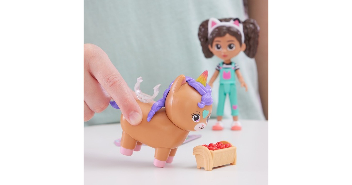 Spin Master DreamWorks Gabby's Dollhouse Cat Adventures - Cat-tivity Set Kittycorn Pferd, Spielfigur