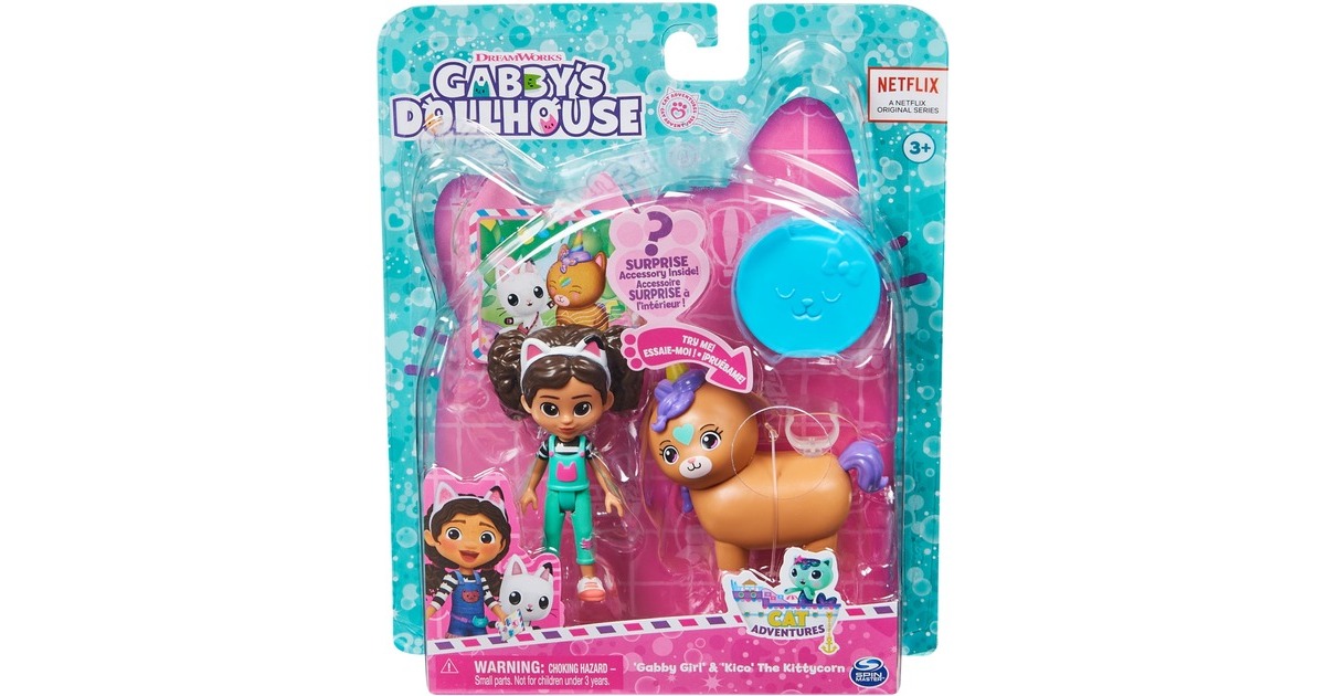 Spin Master DreamWorks Gabby's Dollhouse Cat Adventures - Cat-tivity Set Kittycorn Pferd, Spielfigur