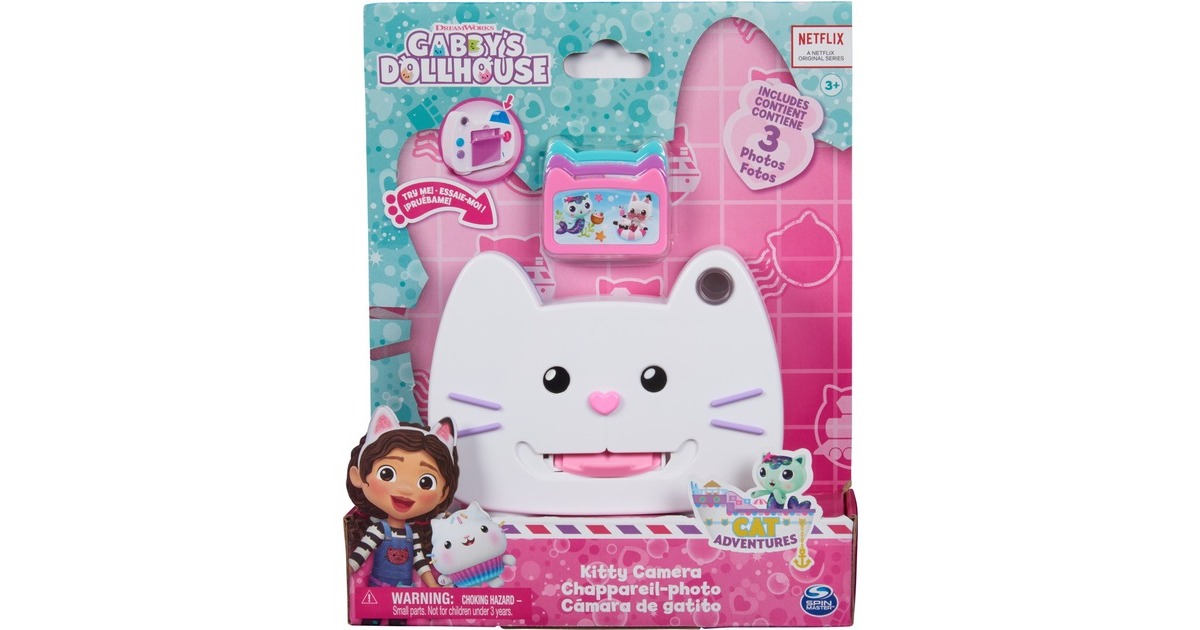 Spin Master DreamWorks Gabby's Dollhouse Cat Adventures - Spielzeug Katzen-Kamera, Rollenspiel(mit 3 Fotomotiven)
