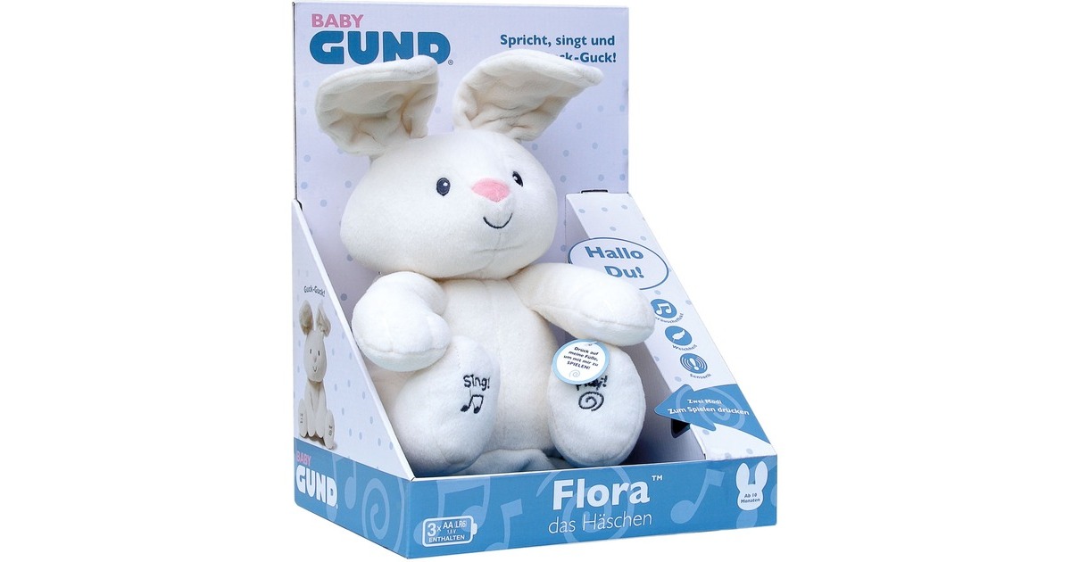 Spin Master GUND Flora, das singende und sprechende Häschen, Kuscheltier